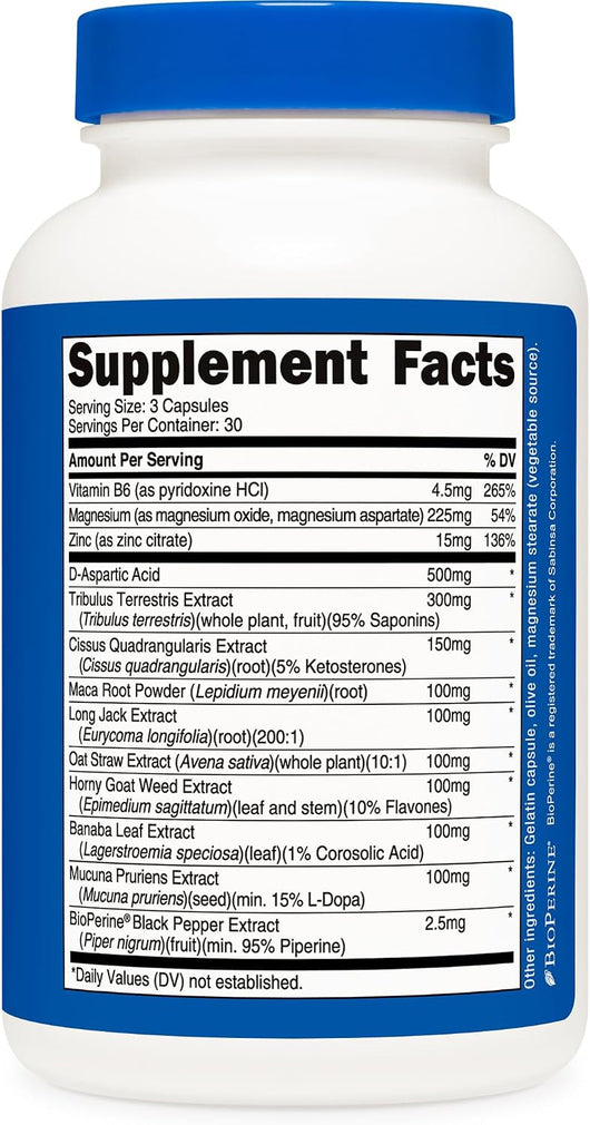 Nutricost Testosterone Support Complex (90 Capsules) -1800mg Per Serving
