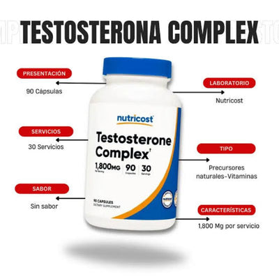 Nutricost Testosterone Support Complex (90 Capsules) -1800mg Per Serving
